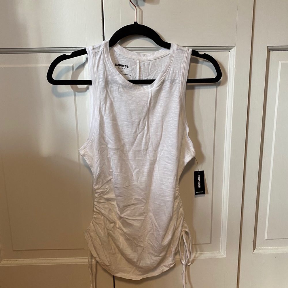 EXPRESS NWT slub tank white